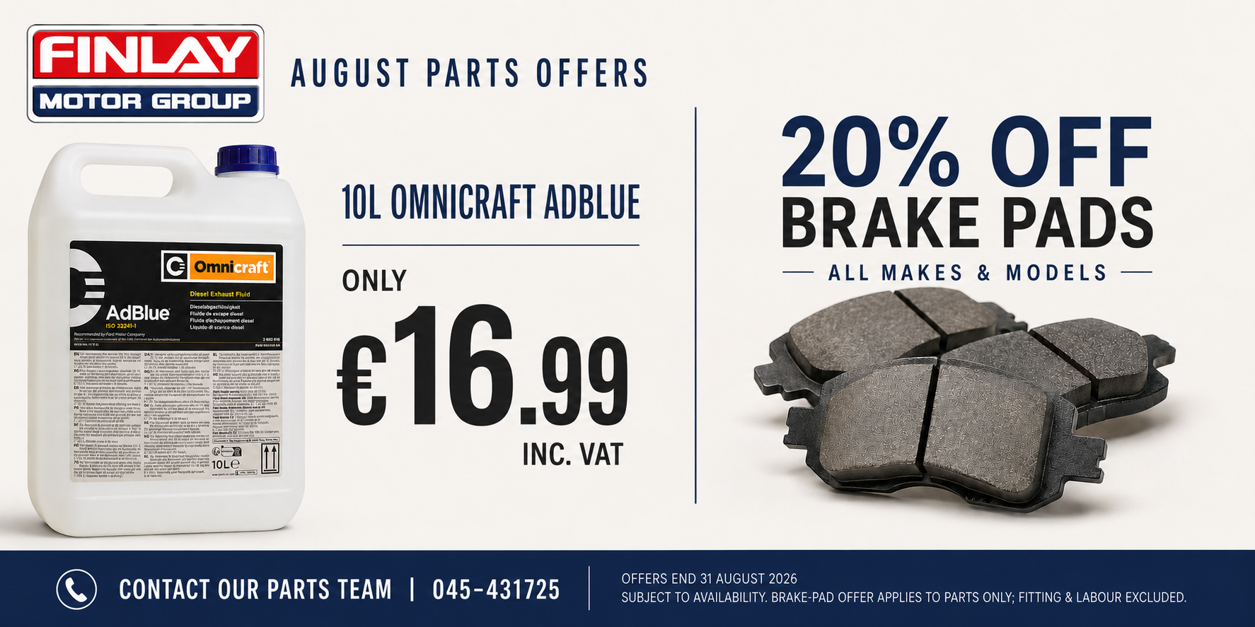 August Car Parts Offers in Naas | Finlay Motor Group